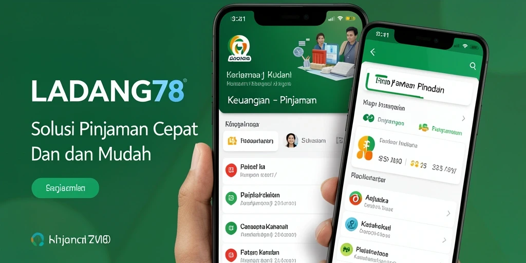Tampilan antarmuka aplikasi LADANG78 yang sederhana dan efisien.