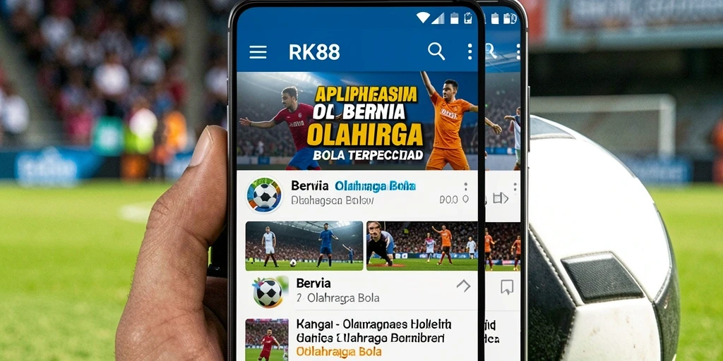 Antarmuka RK88 menampilkan berita dan analisis olahraga bola terkini.