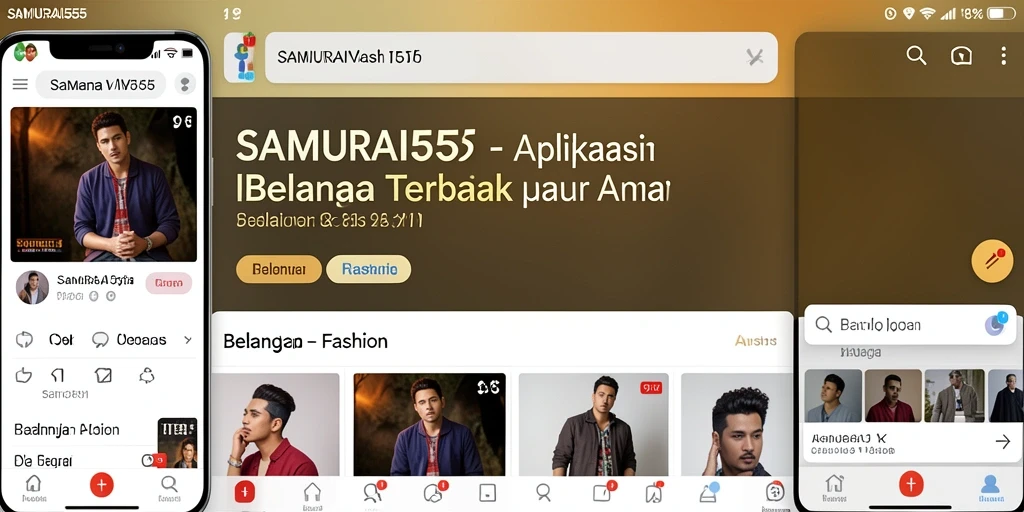 Tampilan antarmuka aplikasi SAMURAI555 yang stylish dan fungsional.