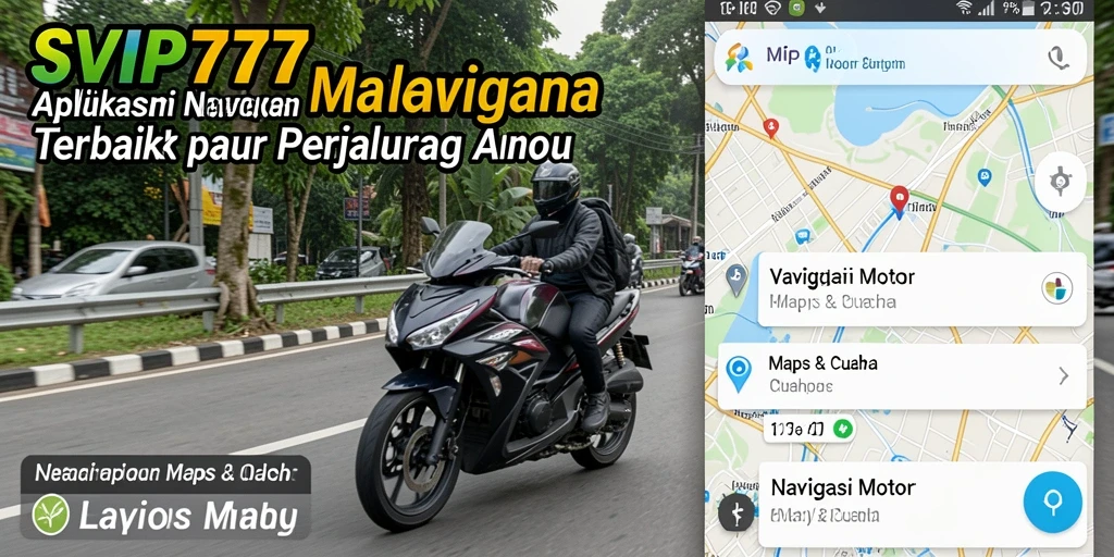 Antarmuka aplikasi SVIP777 yang modern dan informatif untuk navigasi motor.